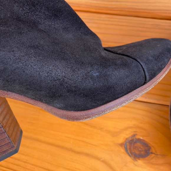 Rag and Bone Black Suede Margot Zippered Heeled Botties Made in Italy Size 39 - Picture 15 of 16